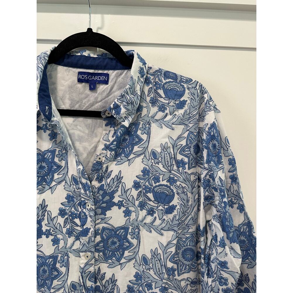 Tuckernuck Exclusive Ro’s Garden Blue Leticia Deauville Mini Dress Size L - Picture 4 of 7